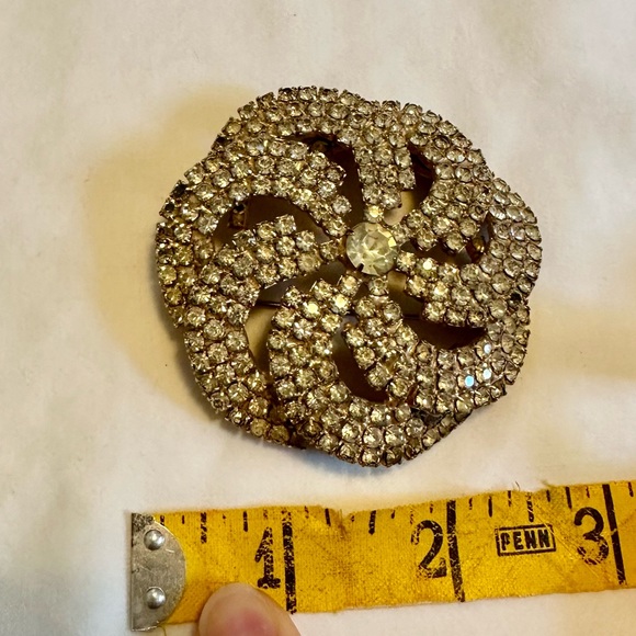 Vtg Kandell Marcus rare Rhinestone Pinwheel - Picture 7 of 8